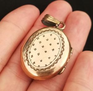 【送料無料】ネックレス　ペンダントドアpendentif oval porte photo ancien plaqu or 19me sicle