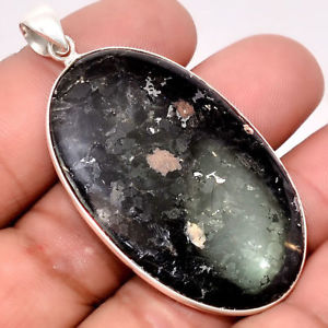 【送料無料】ネックレス　マウントpendentif nuummite vritable monture argent 925 rare ref 0852
