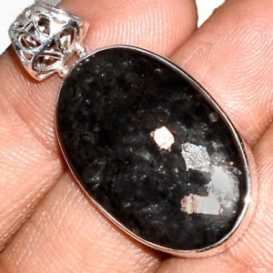 【送料無料】ネックレス　マウントpendentif nuummite vritable monture argent 925 rare ref 7414