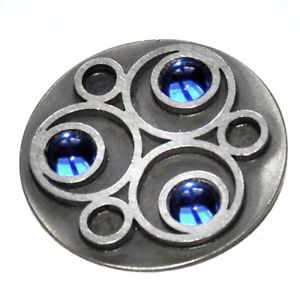 【送料無料】ネックレス　ペンダントビンテージイヤーbent larsen pendentif moderniste vintage anne 70 argent bleu bijou pendant