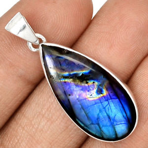 【送料無料】ネックレス　ペンダントマウントシルバーpendentif protection labradorite monture argent 925 ref 3566