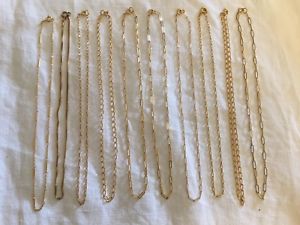 【送料無料】ネックレス　コスチュームジュエリーチェーンペンダントゴールデンカラーバッチlot de bijoux fantaisie plaqu or chaines collier dor pour pendentif