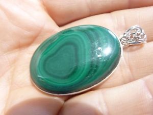 【送料無料】ネックレス　マラカイトマウントsublime pendentif malachite monture argent 925 ref 4071