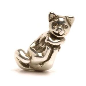 【送料無料】ネックレス　シルバービッグキャットガットauthentic trollbead silver big cat tagbe30086 gatto grande