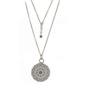 【送料無料】ネックレス　フィオーレレディcollana lunga unoaerre 1ar exh3404 ottone silver pendente fiore lady