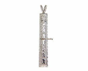 【送料無料】ネックレス　ハワイカスタムプルメリアシルバーargent 925 fait sur mesure personnalis hawaen plumeria en relief lettres