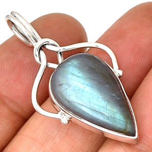 【送料無料】ネックレス ペンダントマウントシルバーpendentif protection labradorite monture argent 925 ref 7723|hokushin