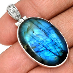 【送料無料】ネックレス ペンダントマウントシルバーpendentif protection labradorite monture argent 925 ref 8154|hokushin