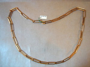 【送料無料】ネックレス チェーンゴールドプレートワイドメッシュビンテージゴールドメッキチェーンchaine plaque or maille large long 60 cm 15g vintage neuf gold plated chain|hokushin