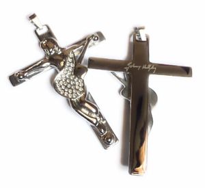 【送料無料】ネックレス　クロスジョニーアリディペンダントシグネチャ×オリジナルgrande croix johnny hallyday originale pendentif avec signature 8cm x 6cm