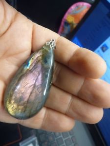 【送料無料】ネックレス マッシフペンダントmassif pendentif protection labradorite ref 9537|hokushin