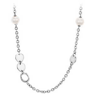 【送料無料】ネックレス　ラウンドペルラ round 2jewels collana perle lunga donna acciaio cristalli ciondolo perla