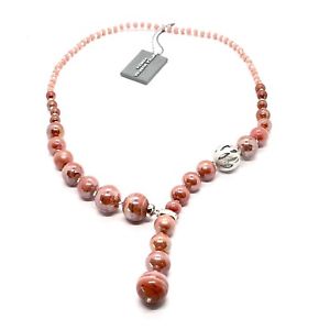 【送料無料】ネックレス　ベネチアコンディムラノロッソベージュcollana antica murrina venezia con vetro di murano rosso beige arancio co888a25
