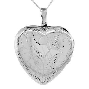 【送料無料】ネックレス スターリングシルバーメダイヨンペンダントgrand en argent sterling grav la main mdaillon coeur pendentif,457cm|hokushin