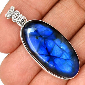 【送料無料】ネックレス　ペンダントマウントシルバーpendentif protection labradorite monture argent 925 ref 4769
