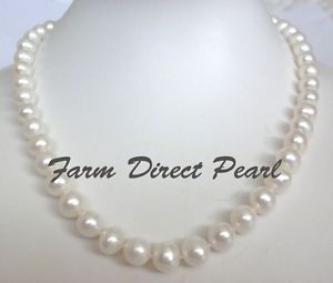【送料無料】ネックレス　ホワイトパールネックレス457cm vritable 910mm perle blanche collier guirlande culture deau douce