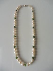 【送料無料】ネックレス　クリップシルバーbelle,antique perles pour collier __ avec argent 925 schliee__vraies et jade