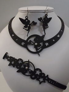 【送料無料】ネックレス　ネックレスブレスレットイヤリングblue pearls parure collier amp; bracelet amp; boucles doreilles effet tatouage neuf