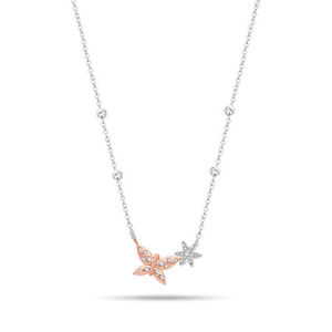 【送料無料】ネックレス ネックレスナチュラフィオーリcollana collier donna morellato natura acciaio sahl03 fiori zirconi farfalla