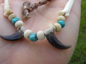 【送料無料】ネックレス　サーファークランプボブキャットコヨーテターコイズsurfeur cool collier artisanal vrai bobcat os coyote griffes tendon turquoise 19,965円