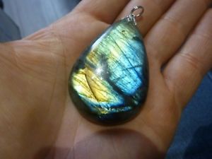 【送料無料】ネックレス　ペンダントpendentif protection labradorite 29,3 gr ref 6958