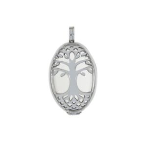 【送料無料】ネックレス　ツリーステンレスaura pendentif arbre de la vie l 4cm ensemble en acier inoxydable avec