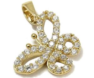 【送料無料】ネックレス　ソリッドｋゴールドイエローゴールドジルコンsolide 14k or jaune scintillant bling zircon transparent contour 19,156円