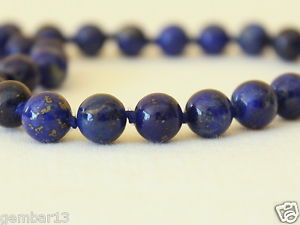 【送料無料】ネックレス　ラピスラズリネックレスミリラピスハンドクランプnaturel lapis lazuli collier 8mm lapis 406cm collier main nou grade a 8 mm｜hokushin
