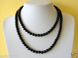 【送料無料】ネックレス　オニキスダブルガーランドクランプオニキスマルチ8mm onyx noir double collier guirlande 8 mm onyx noir perles multi brins long 20,425円