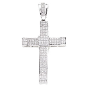 【送料無料】ネックレス スターリングシルバークロスアイス925 iced out sterling argent croix surprise|hokushin