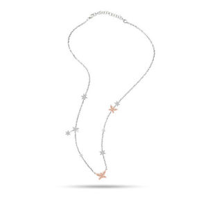 【送料無料】ネックレス　ナチュラロサcollana lunga laccio donna morellato natura acciaio sahl01 farfalla oro rosa｜hokushin