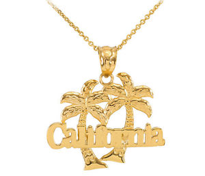 【送料無料】ネックレス kゴールドカリフォルニアパームツリークリップjaune 14k or california palmier collier|hokushin