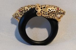 【送料無料】ネックレス ダブルスカーフタイガースピンリング?1991 broche anneau de foulard double tigres signe f m identifier|hokushin