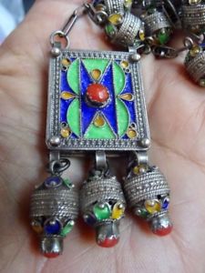 【送料無料】ネックレス　モロッコクランプコーラルマグレブベルベルcollier maroc emaille corail maghreb berbere
