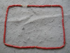 【送料無料】ネックレス　ロッソデッラサルディナオロドーナcollana corallo rosso della sardegna a cannette amp; oro 18 kt x uomo o donna｜hokushin