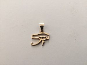 【送料無料】ネックレス　ホルスｋイエローゴールドペンダントエジプトユニークgyptien eye of horus 18k or jaune pendentif 1cm large trs unique 23｜hokushin