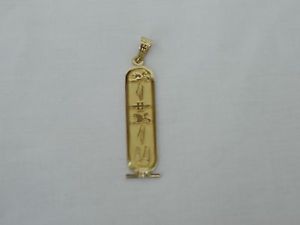 【送料無料】ネックレス　カスタムエジプトｋゴールドカートリッジgyptien personnalis handmade 18k or cartouche hiroglyphique 78 lettres