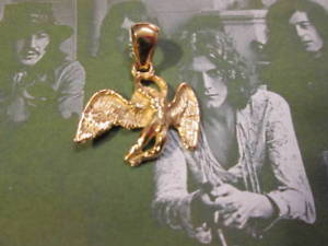 【送料無料】ネックレス　ツェッペリンアンジェロロロゴled zeppelin angelo logo oro giallo 18 kt prodotto artigiano