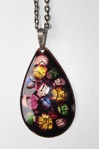 【送料無料】ネックレス　ネックレスビンテージエナメルペンダントnouvelle annoncebeau collier pendentif en maux sur cuivre vintage｜hokushin