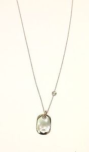 【送料無料】ネックレス　ネックグロスホワイトプレートrasducou comtes bijoux or blanc brillant plaque cur gravure glb 801