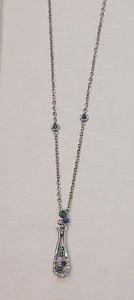 【送料無料】ネックレス　ネックサファイアホワイトrasducou comtes bijoux en or blanc saphir meraud brillant glb 1233 106,990円