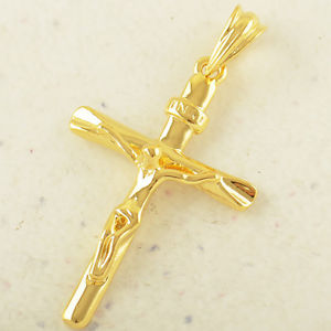 【送料無料】ネックレス　コンラルゴカデナcolgante cruz cristo con cadena de 45 cm largo 18 kgf envio gratis｜hokushin