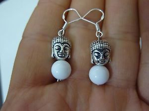 【送料無料】ネックレス　イヤリングビーズシルバーboucles doreilles bouddha jade perles 8mm monture en argent 925