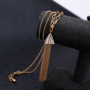 【送料無料】ネックレス　ロングネックレスポンポンタッセルアールデコレトロcollier long sautoir dor pompon tassel conique art deco retro qt13