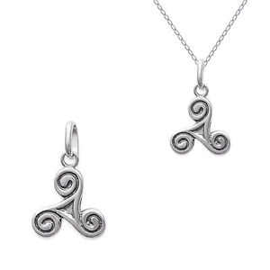 【送料無料】ネックレス　シルバーペンダントケルトpendentif triskel celte en argent 925 neuf