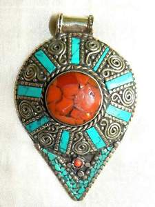 【送料無料】ネックレス　ネパールチベットアートnepal tibetan art handmade pendant colgante tibetano anhnger ciondolo