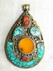 【送料無料】ネックレス　ネパールチベットアートnepal tibetan art handmade pendant colgante tibetano anhnger ciondolo