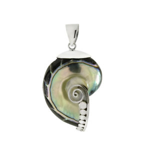 【送料無料】ネックレス ソリッドシルバーシェルfemmes argent massif 925 coquillage argent 44cm pendentif