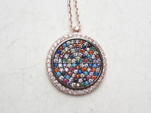 【送料無料】ネックレス　スターリングシルバートパーズターコイズドアイヤークランプrose plt argent sterling 925 turquoise topaze oreille porte bonheur collier mr1