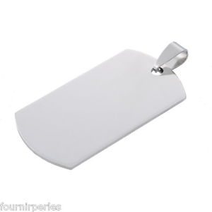 【送料無料】ネックレス　ステンレススチールクリップ50 pendentif rectangle en acier inoxydable pour collier cration 5x24cm